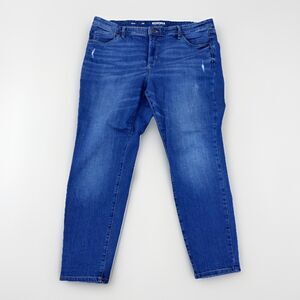 Sonoma Goods for Life Womens 18W Medium Wash Skinny Jeans Mid Rise Blue Denim